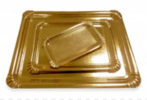 COD 1468 BANDEJA DE CARTON DORADA