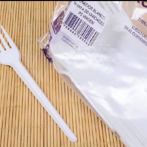 COD 1207 TENEDOR BLANCO O CRISTAL ENSOBRADO/SUELTO